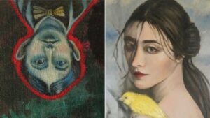 "Mindset/Relative Strangers" by Boben Mammen and "Destination Unknown" by Maree Santilla.