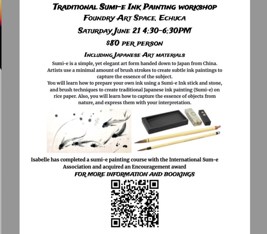 Sumi E Workshop Flyer